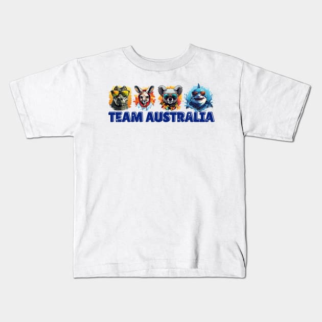 Team Australia Kids T-Shirt by Micapox